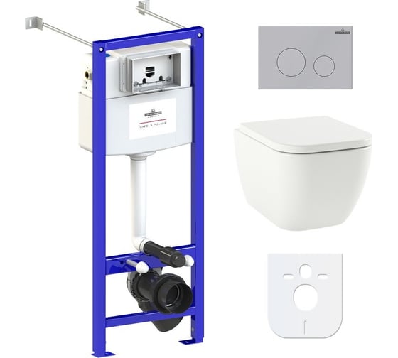 Изображение товара Инсталляция с подвесным унитазом Lavinia Boho One Compacto комплект 6 в 1 77050151
