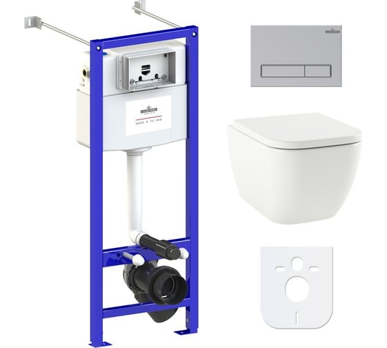 Изображение товара Инсталляция с подвесным унитазом Lavinia Boho One комплект 6 в 1 Rimless 77050159