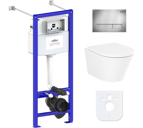 Изображение товара Комплект: инсталляция с унитазом Lavinia Boho Biore Rimless 6 в 1 77050182