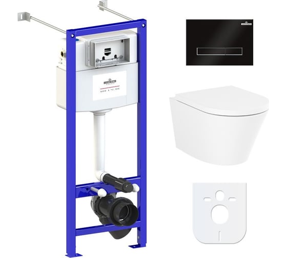 Изображение товара Инсталляция с подвесным унитазом Lavinia Boho Biore Rimless комплект 6 в 1 77050190