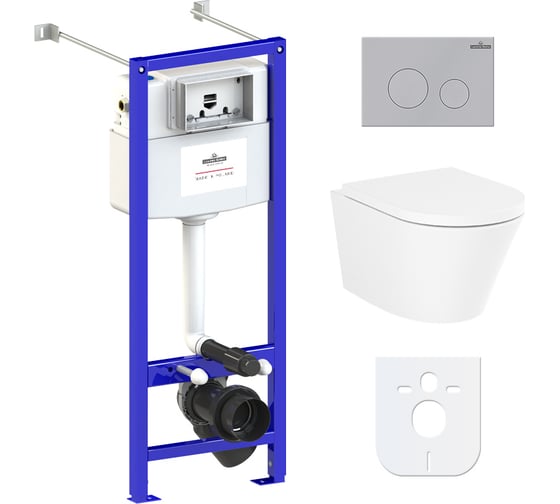 Изображение товара Комплект: инсталляция с унитазом Lavinia Boho Biore Rimless 6 в 1 77050187