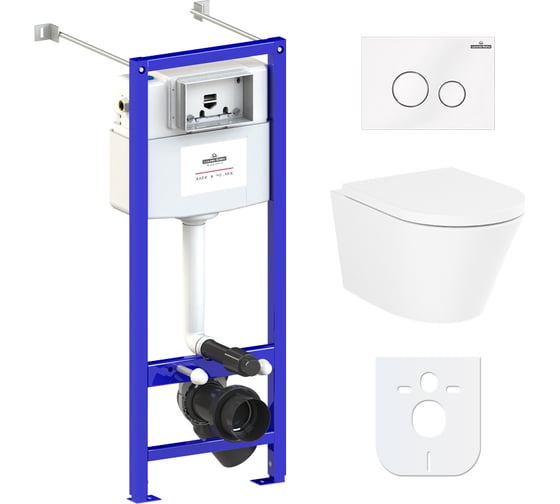 Изображение товара Комплект: инсталляция с унитазом Lavinia Boho Biore Rimless 6 в 1 77050191