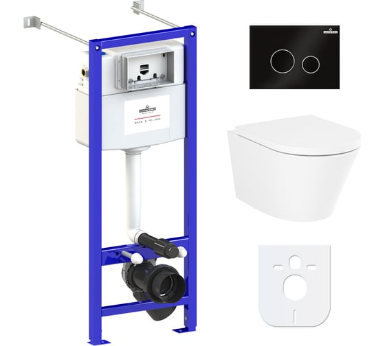 Изображение товара Комплект: инсталляция с унитазом Lavinia Boho Biore Rimless 6 в 1 77050192