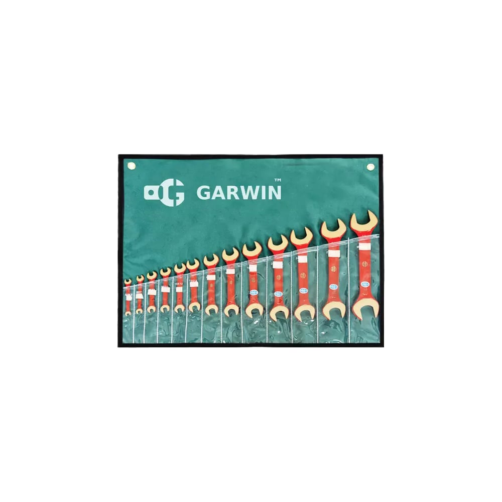 Набор ключей Garwin рожковых искробезопасных 8х10-30х32 мм, 11пр. GSK-0111