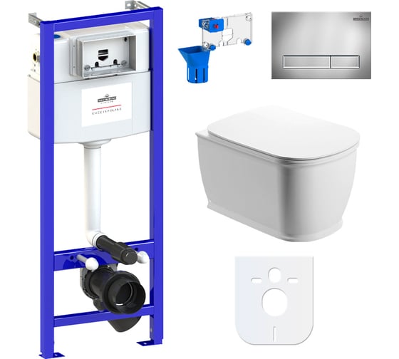 Изображение товара Комплект: инсталляция с унитазом Lavinia Boho Bell Pro Rimless 7 в 1 87040038