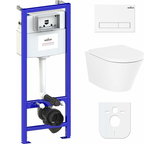 Изображение товара Комплект: инсталляция с унитазом Lavinia Boho Biore Rimless 6 в 1 77040097