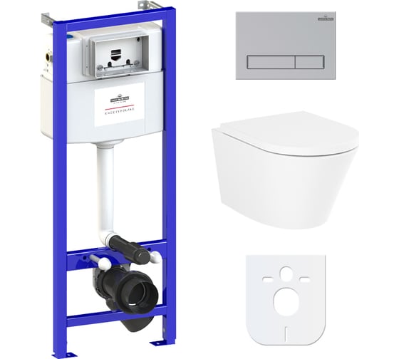 Изображение товара Комплект: инсталляция с унитазом Lavinia Boho Biore Rimless 6 в 1 77040099