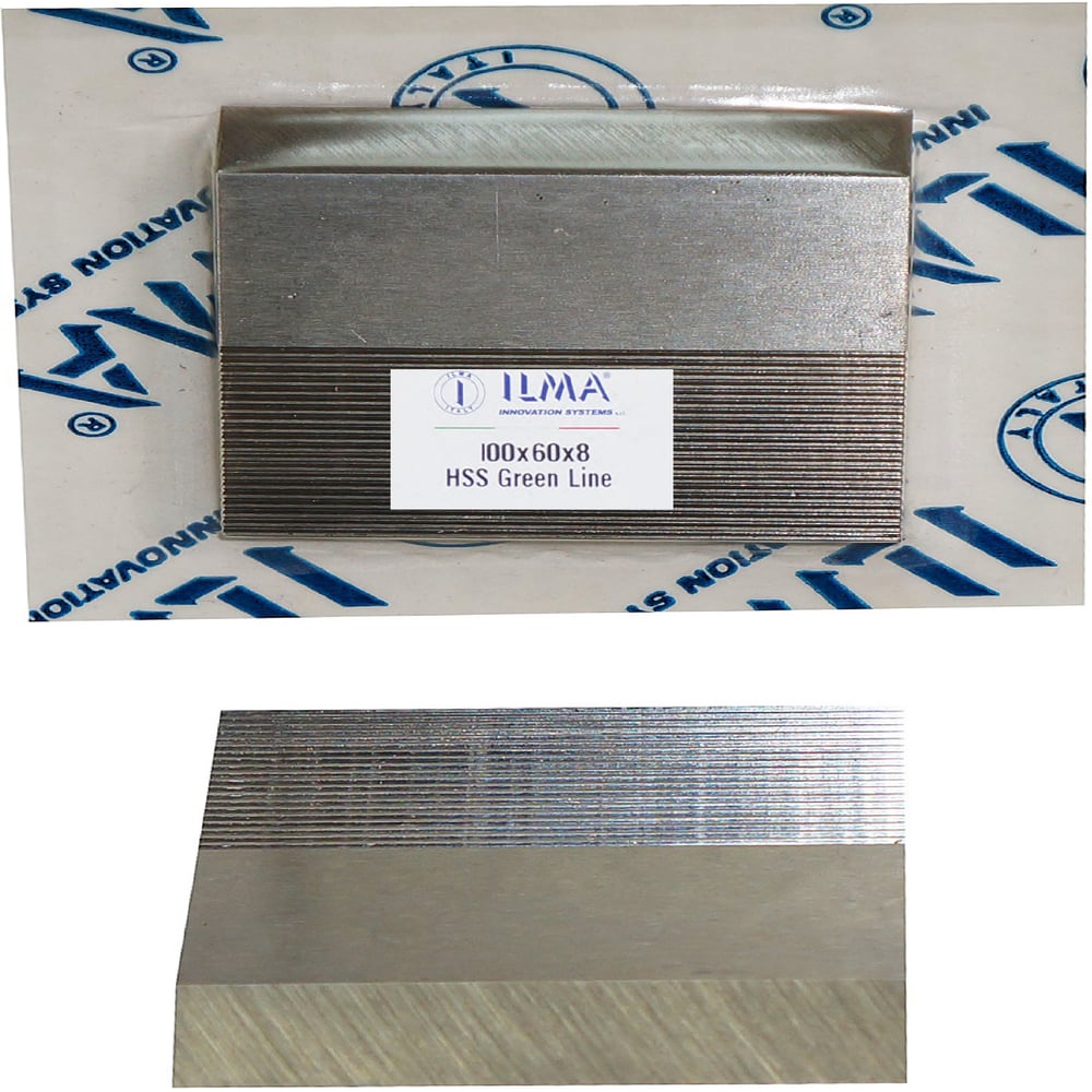 Изображение товара Нож бланкетный с насечкой ILMA HSS 100х60х8 GREEN LINE HGL100608 пр Изображение товара Нож бланкетный с насечкой ILMA HSS 100х60х8 GREEN LINE HGL100608 пр