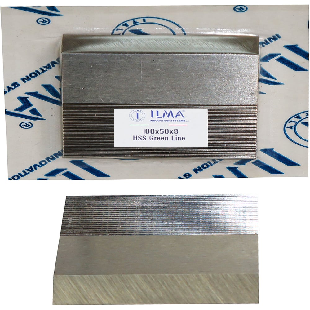 Изображение товара Нож бланкетный с насечкой ILMA HSS 100х50х8 GREEN LINE HGL100508 пр