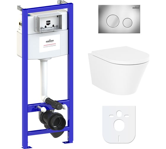 Изображение товара Комплект: инсталляция с унитазом Lavinia Boho Biore Rimless 6 в 1 77040102