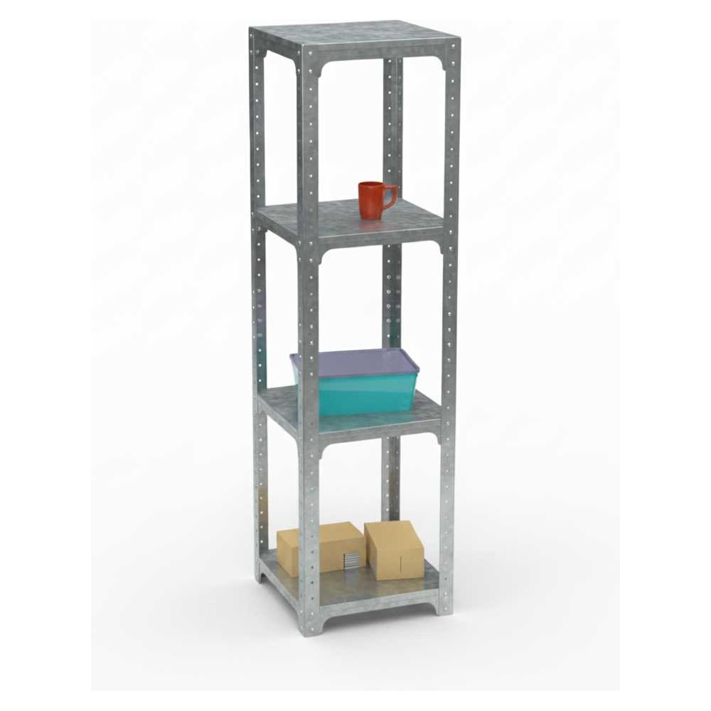 Стеллаж ООО Металекс Metalex Kit Comfort 1800х400х400, 4-е полки, оцинкованный 401361