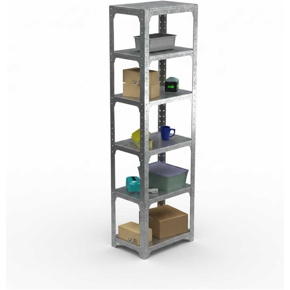 Стеллаж ООО Металекс Metalex Kit Comfort 2000х400х500, 6-ть полок, оцинкованный 401388