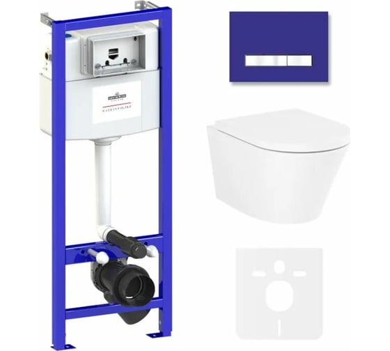 Изображение товара Комплект: инсталляция с унитазом Lavinia Boho Biore Rimless 6 в 1 75110173