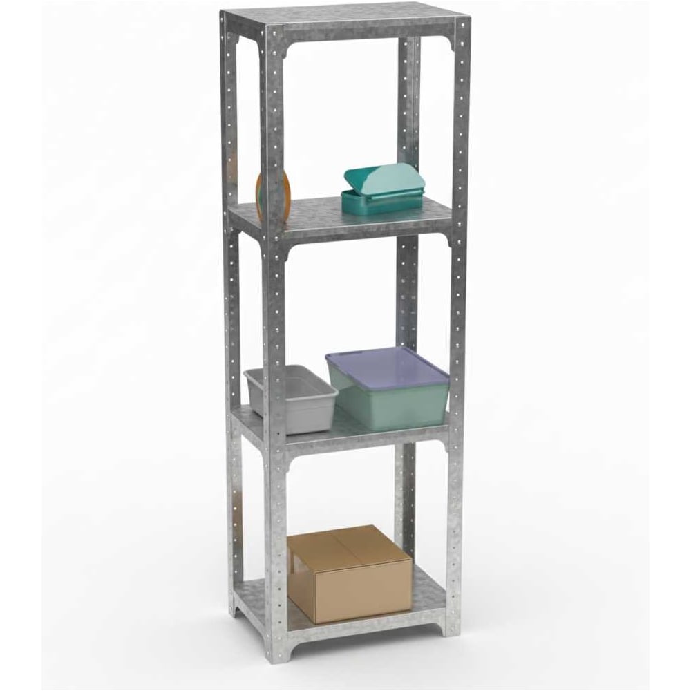 Стеллаж ООО Металекс Metalex Kit Comfort 1800х500х600, 4-е полки, оцинкованный 401366