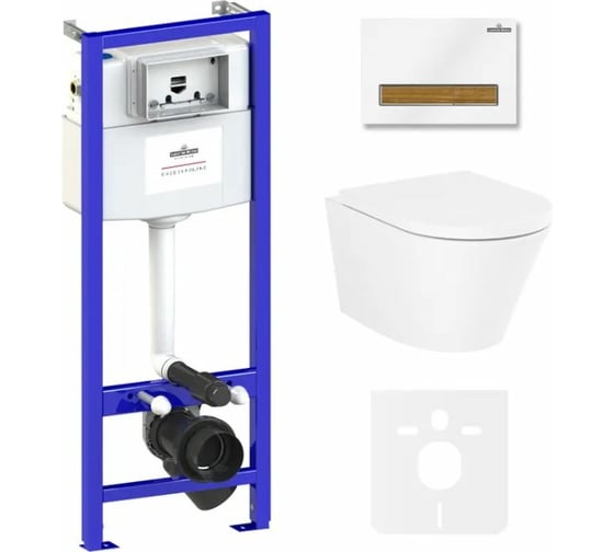 Изображение товара Инсталляция с подвесным унитазом Lavinia Boho Biore Rimless комплект 6 в 1 75110176