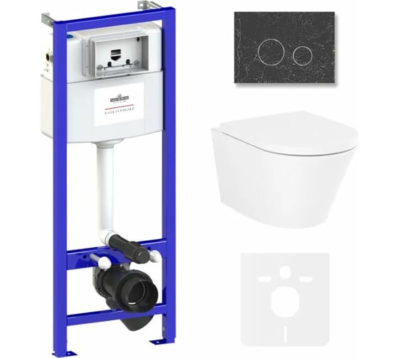 Изображение товара Комплект: инсталляция с унитазом Lavinia Boho Biore Rimless 6 в 1 75110185