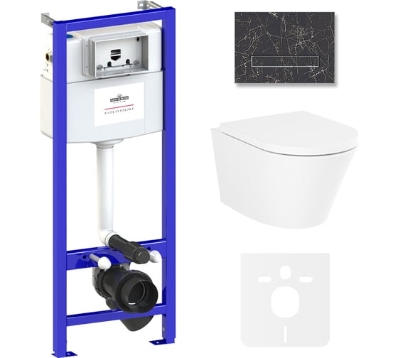 Изображение товара Инсталляция с подвесным унитазом Lavinia Boho Biore Rimless комплект 6 в 1 75110184