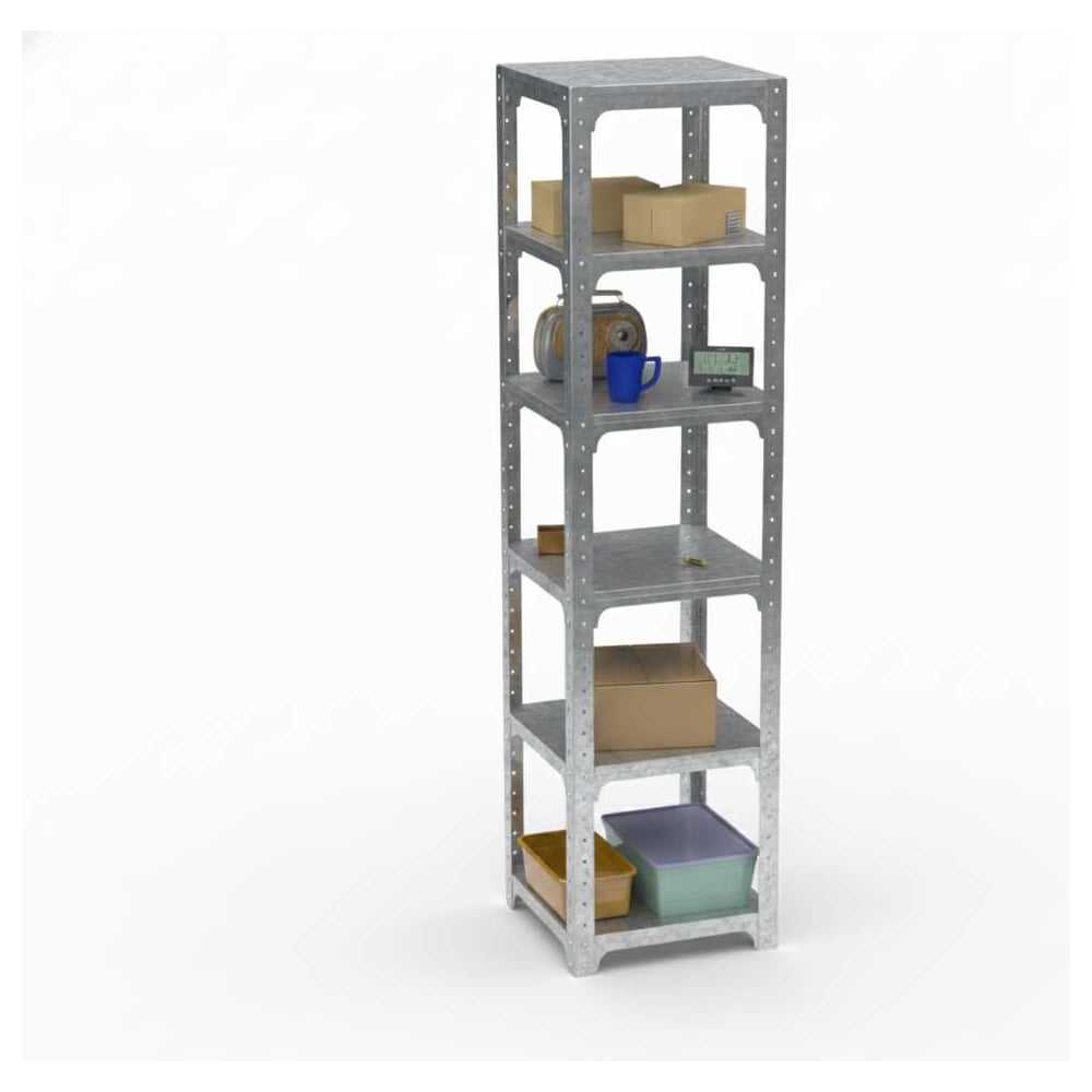 Стеллаж ООО Металекс Metalex Kit Comfort 2200х400х400 6-ть полок (Оцинкованный) / 401397
