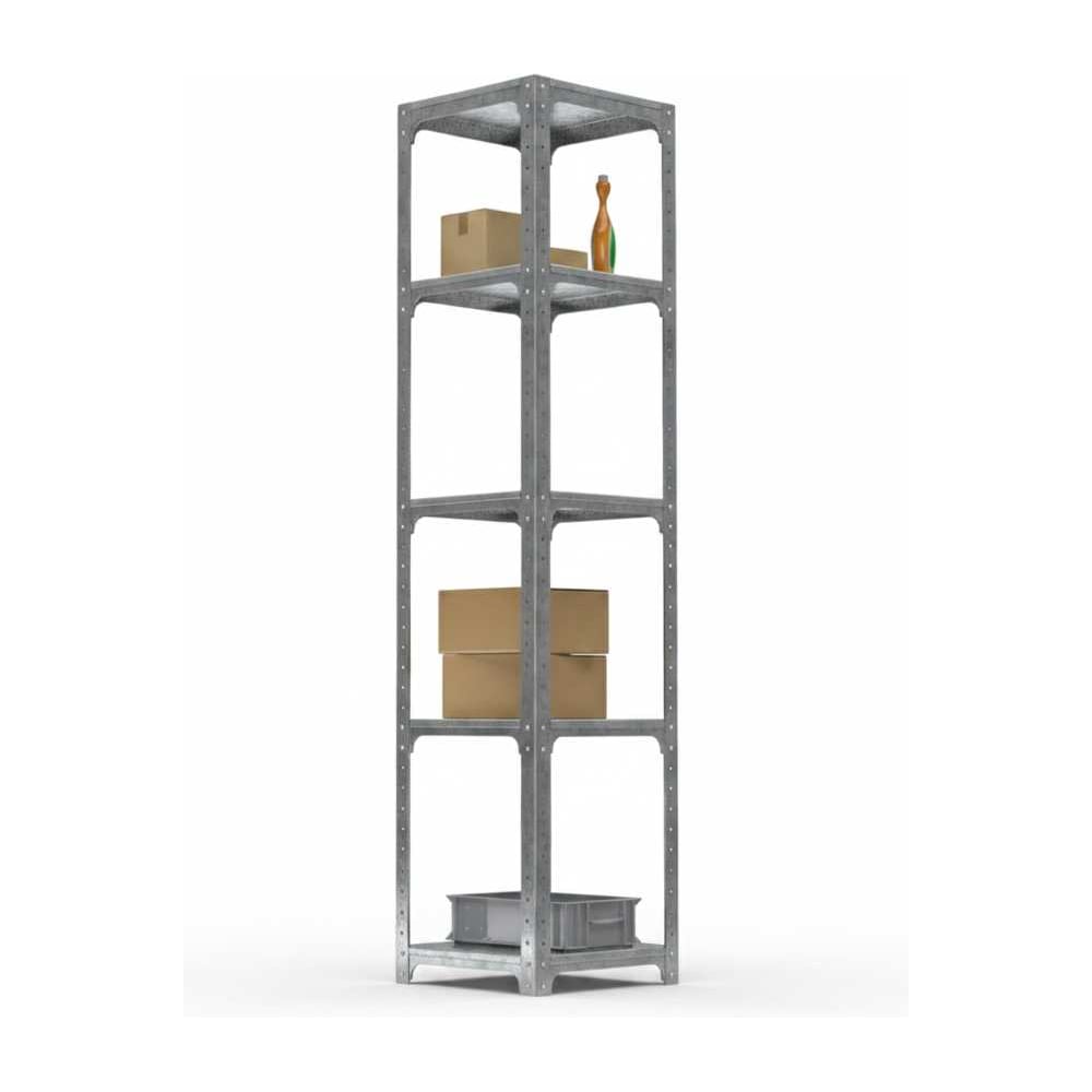 Стеллаж ООО Металекс Metalex Kit Comfort 2200х600х600 5-ть полок (Оцинкованный) / 401393