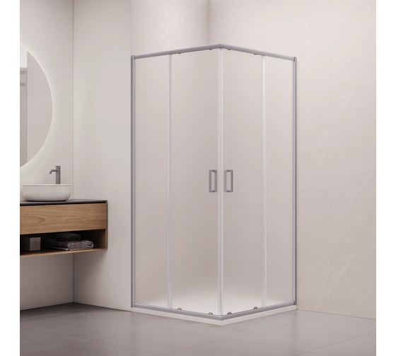 Изображение товара Душевой уголок RGW 90x90x185 CL-34-S NEW Квадрат/Сатин/Матовое/5 мм 38093499-211