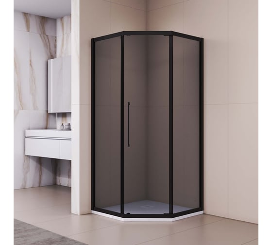 Изображение товара Душевой уголок RGW 90x90x195 PA-86-B NEW Трапеция/Чёрный/Тонированное(серое)/6 мм 38088699-34N