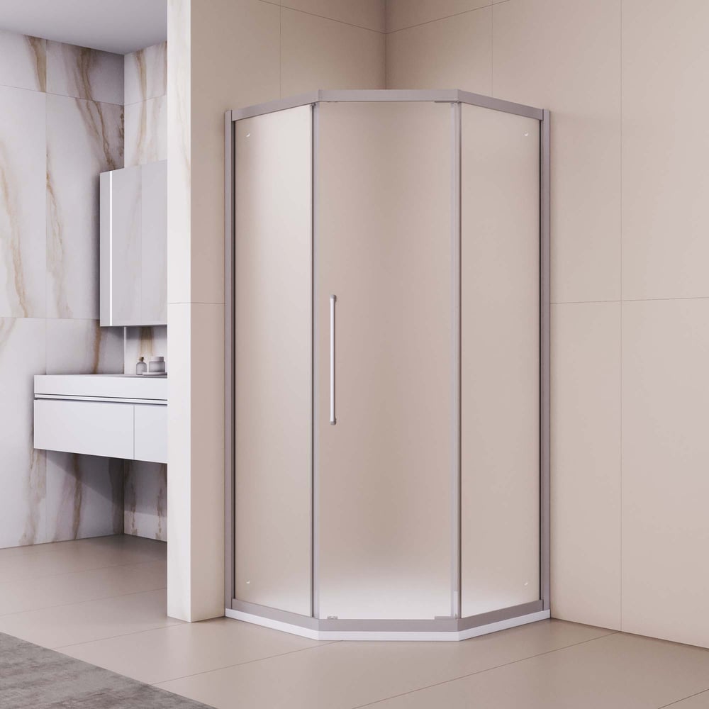 Душевой уголок RGW 90x90x195 PA-86-S NEW Трапеция/Сатин/Матовое/6 мм 38088699-211N