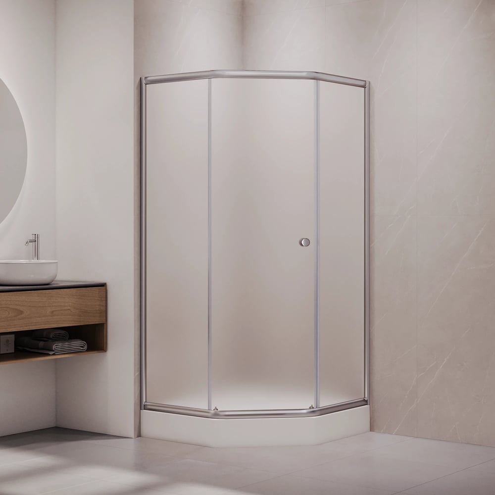 Душевой уголок RGW 90x90x190 CL-80 Трапеция/Хром/Матовое/5 мм 81088099-21