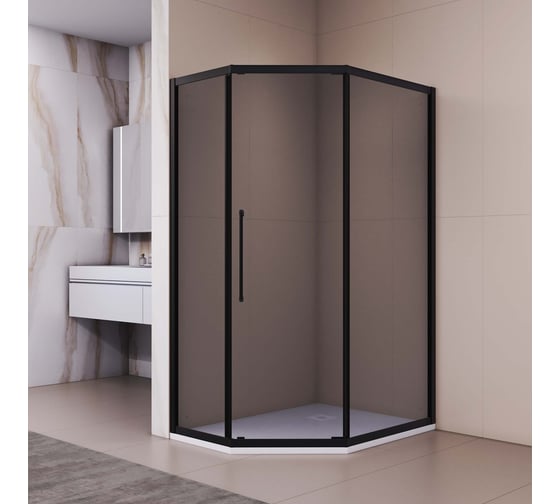 Изображение товара Душевой уголок RGW 100х120х195 PA-86-B NEW Трапеция/Чёрный/Тонированное(серое)/6 мм 38088602-34N
