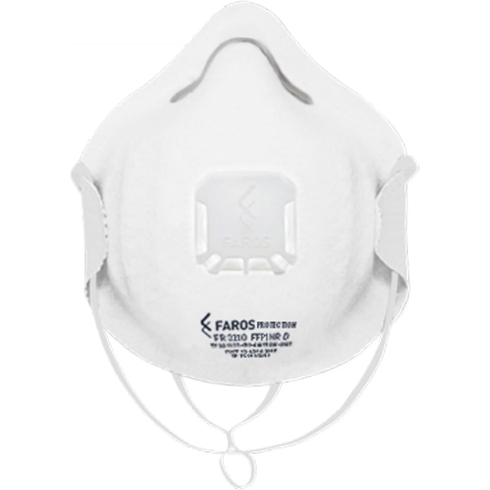 Полумаска фильтрующая для защиты от аэрозолей FAROS PROTECTION FR 3110 FFP1 NR D, с клапаном выдоха, STANDART (10шт в уп) 00-00002630