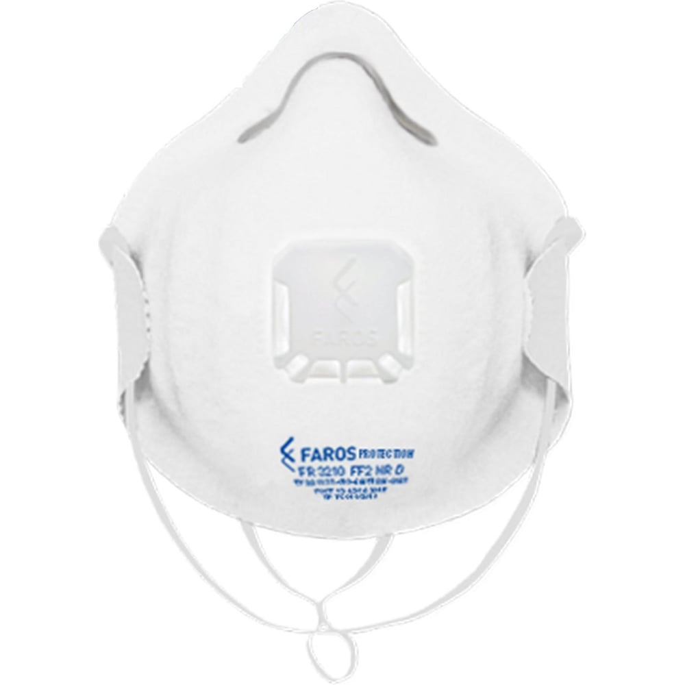 Полумаска фильтрующая для защиты от аэрозолей FAROS PROTECTION FR 3210 FFP2 NR D, с клапаном выдоха, STANDART (10шт в уп) 00-00002634