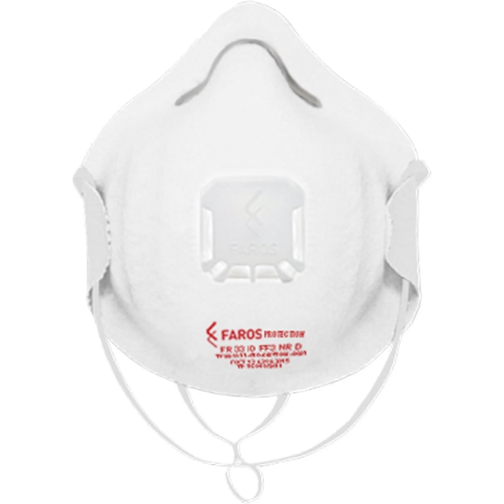 Полумаска фильтрующая для защиты от аэрозолей FAROS PROTECTION FR 3310 FFP3 NR D, с клапаном выдоха, PREMIUM 00-00002636