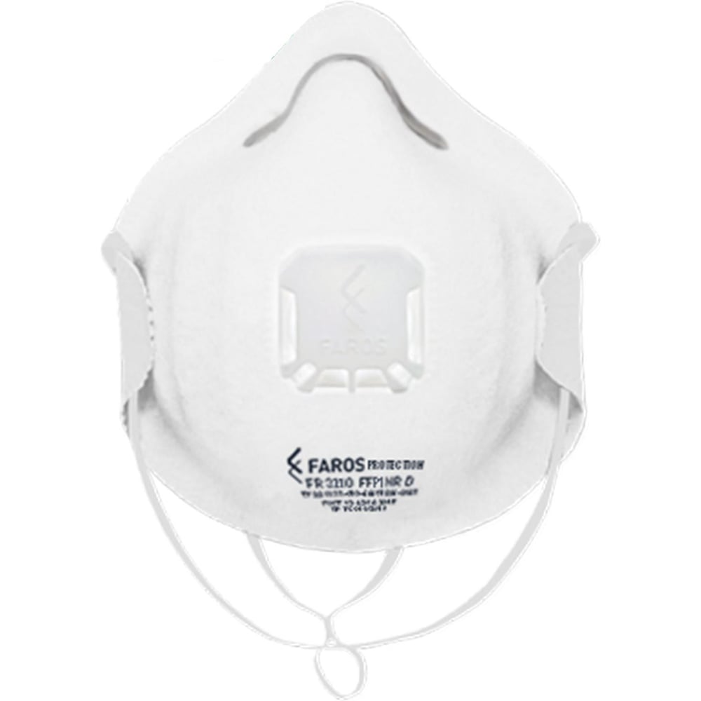 Полумаска фильтрующая для защиты от аэрозолей FAROS PROTECTION FR 3110 FFP1 NR D, с клапаном выдоха, PREMIUM 00-00002629