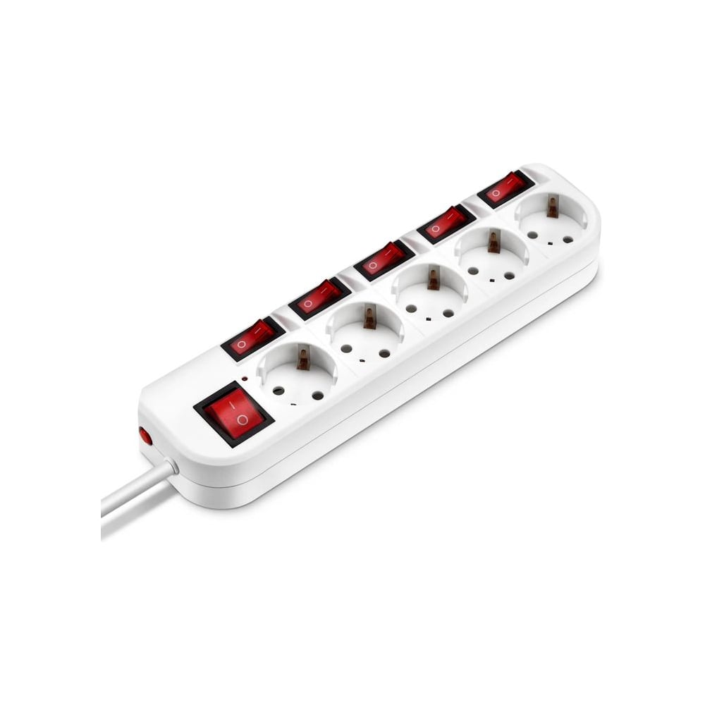 Сетевой фильтр Buro 500SH-3-SW-W 3м (5 розеток) белый (коробка) 1159729