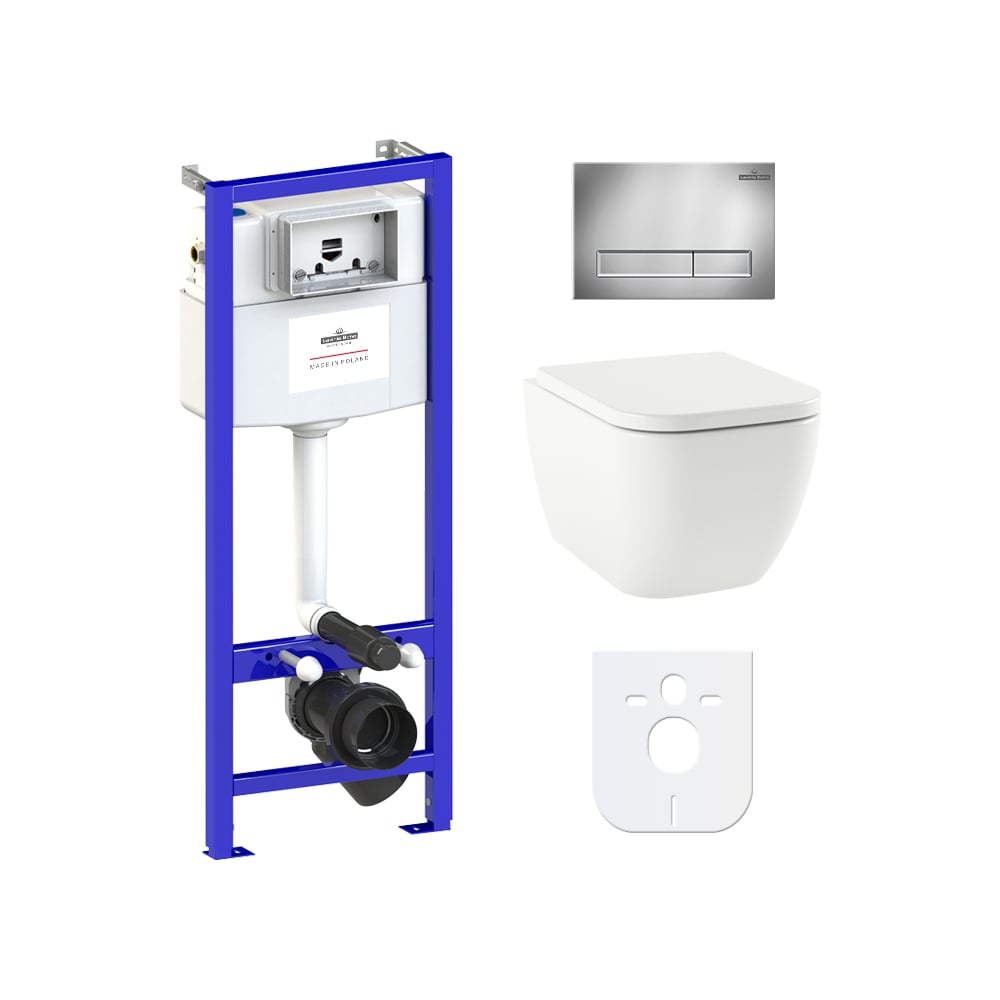 Изображение товара Инсталляция с унитазом Lavinia Boho One Compacto 6 в 1 современный стиль