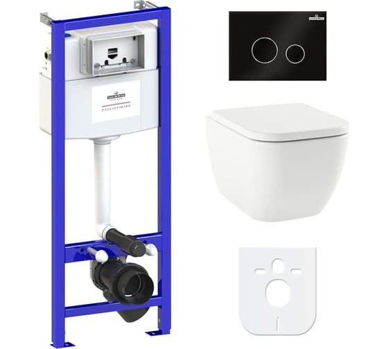 Изображение товара Инсталляция с подвесным унитазом Lavinia Boho One Compacto комплект 6 в 1 77040072