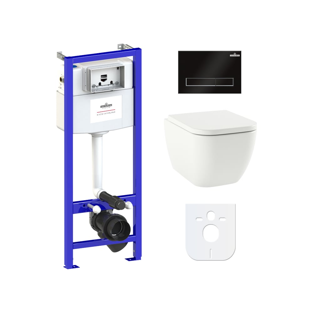 Изображение товара Комплект инсталляции с унитазом Lavinia Boho One Compacto 6 в 1 современный стиль