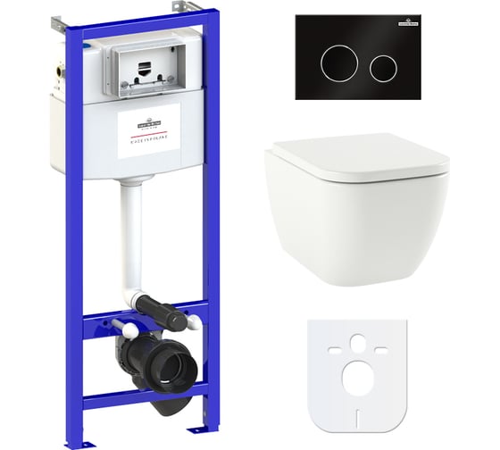 Изображение товара Комплект: инсталляция с унитазом Lavinia Boho One Compacto 6 в 1 77040068