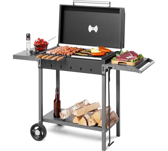 Изображение товара Мангал GRATAR передвижной с крышкой барбекю МАН 203