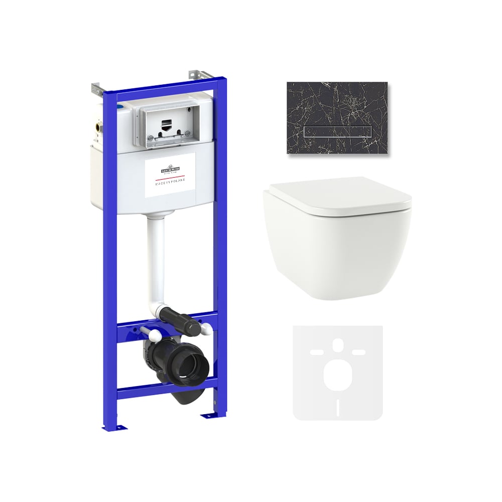 Изображение товара Комплект: инсталляция с унитазом Lavinia Boho One Compacto 6 в 1 75110082