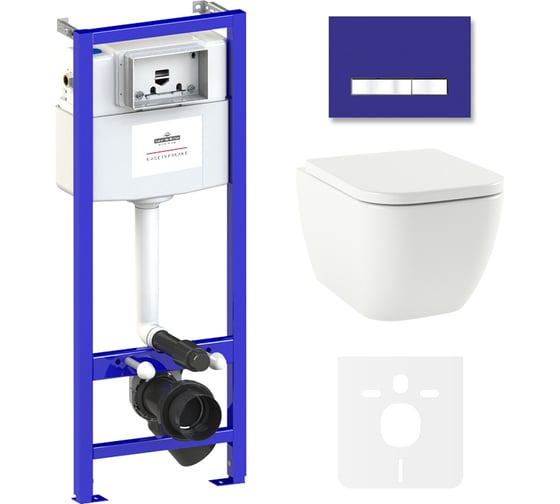 Изображение товара Инсталляция с подвесным унитазом Lavinia Boho One комплект 6 в 1 Rimless 75110105