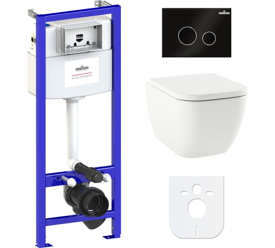 Изображение товара Комплект: инсталляция с унитазом Lavinia Boho One 6 в 1 Rimless 77040084