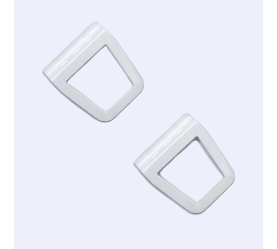 Изображение товара Металлическая ручка для москитной сетки KOMFORT Москитные системы белая, 2 шт. РМ00737