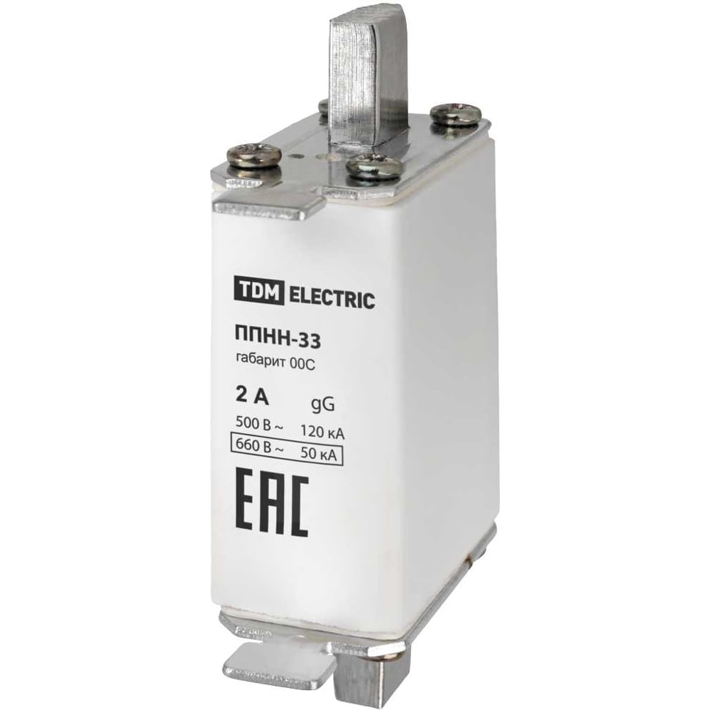 Изображение товара Плавкая вставка предохранителя ППНН-33 TDM ELECTRIC габарит 00C 2А SQ0713-0067