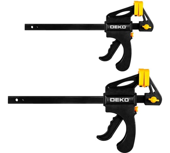 Изображение товара Быстрозажимная струбцина DEKO 200 мм CL200-2, 2 шт 065-0614