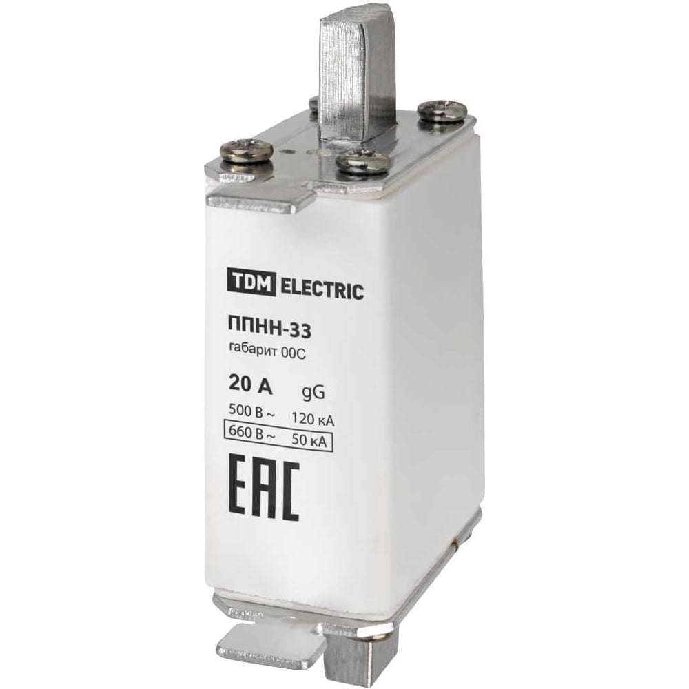 Изображение товара Плавкая вставка предохранителя ППНН-33 TDM ELECTRIC габарит 00C 20А SQ0713-0066 Изображение товара Плавкая вставка предохранителя ППНН-33 TDM ELECTRIC габарит 00C 20А SQ0713-0066