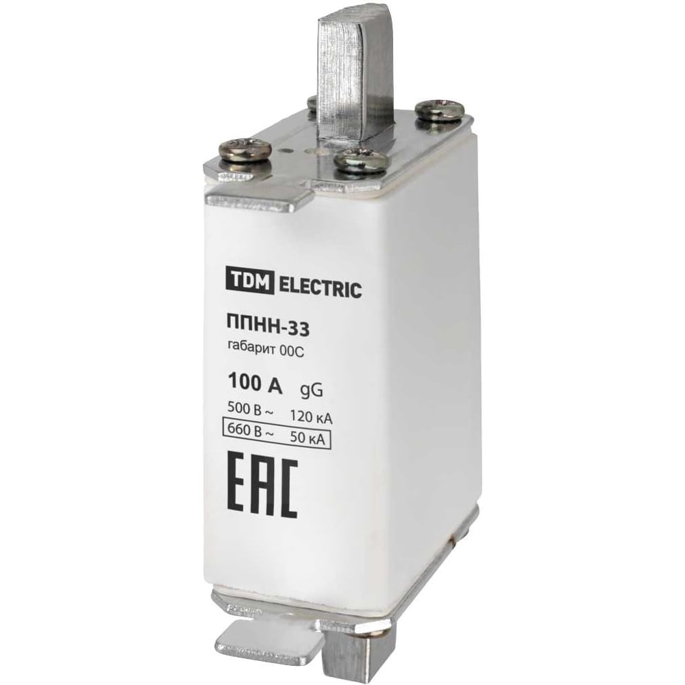 Плавкая вставка предохранителя ППНН-33 TDM ELECTRIC габарит 00C 100А SQ0713-0065