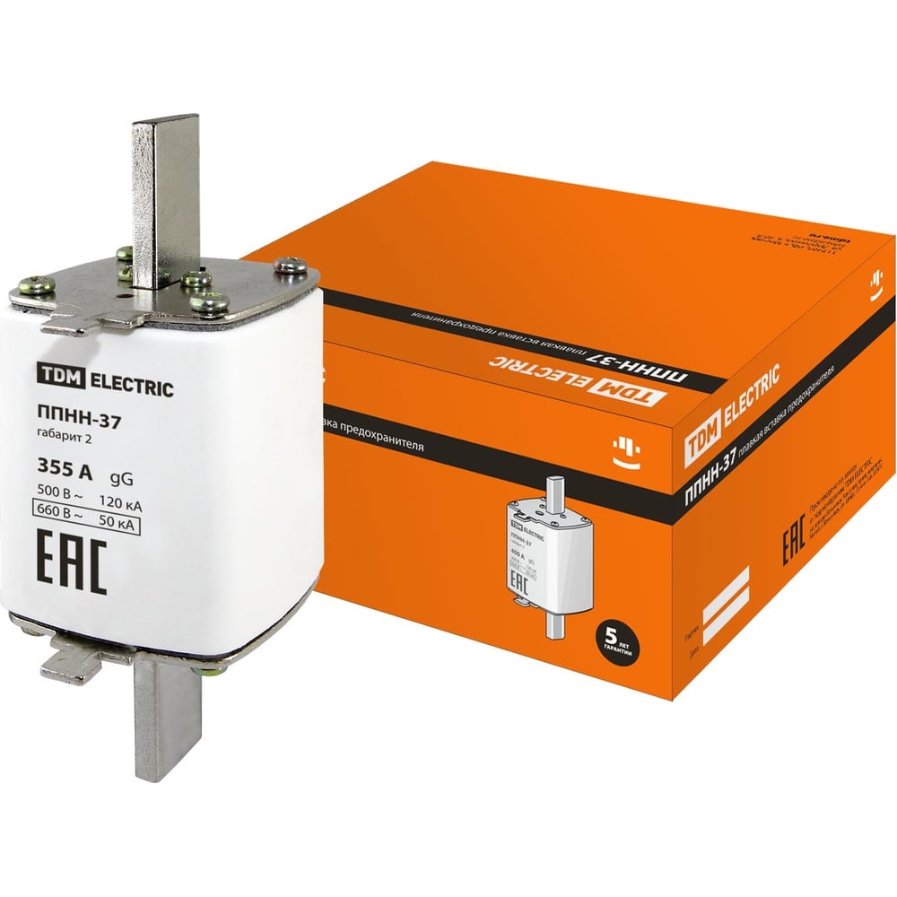 Изображение товара Плавкая вставка TDM ELECTRIC ППНН-37 габ.2 355А IP20