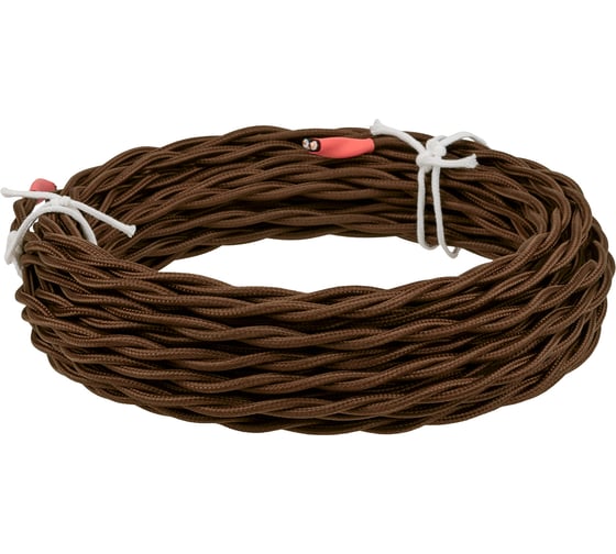 Изображение товара Ретро провод TDM ELECTRIC "Эко" 2x2,5 витой ГОСТ коричневый 20м SQ2801-0222