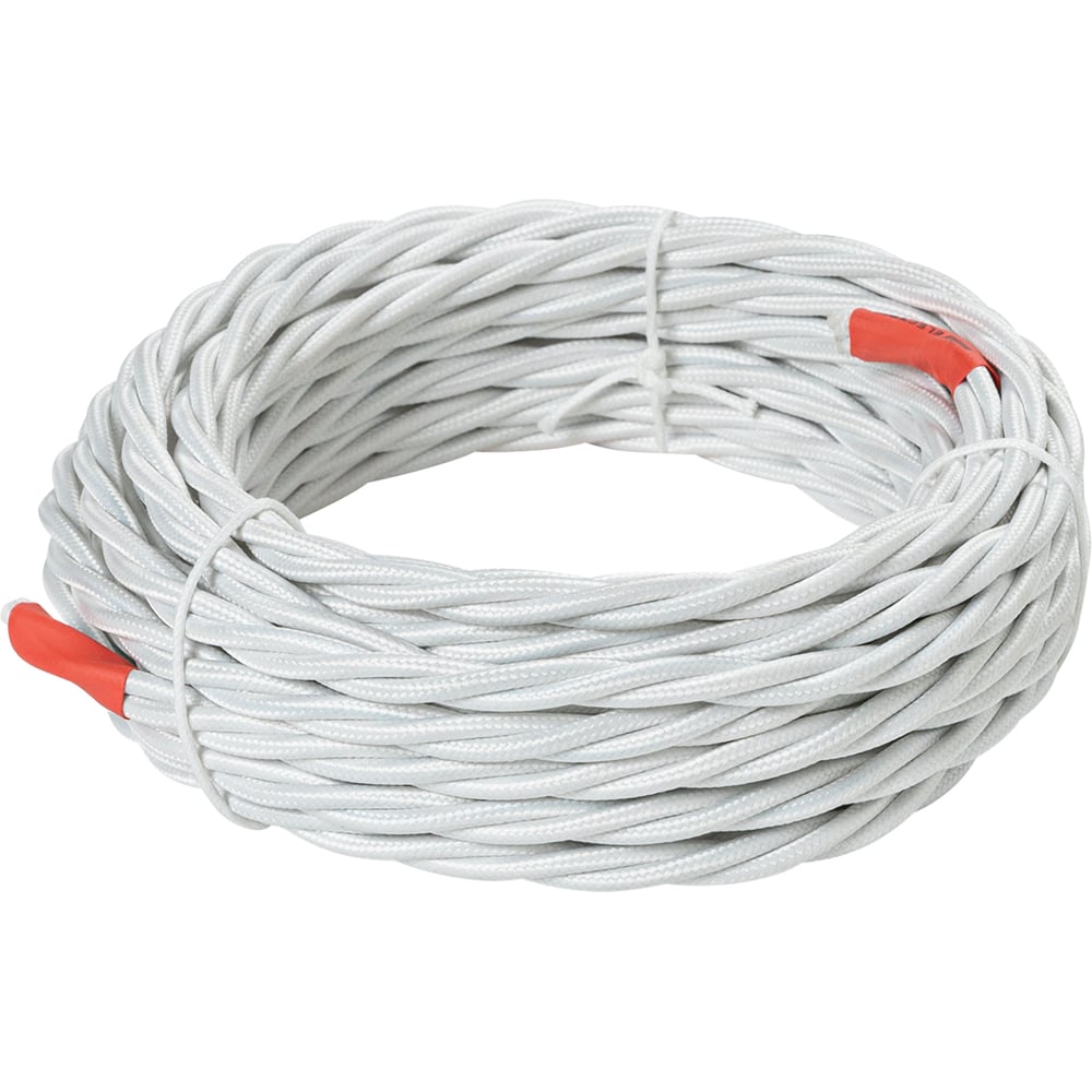 Изображение товара Ретро провод TDM ELECTRIC Эко 2x2,5 витой ГОСТ белый 20м