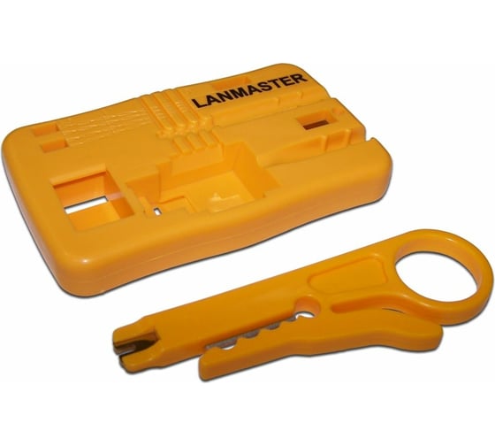 Изображение товара Монтажная площадка для кейстоунов LANMASTER с инструментом для разделки кабеля LAN-OK-FIX